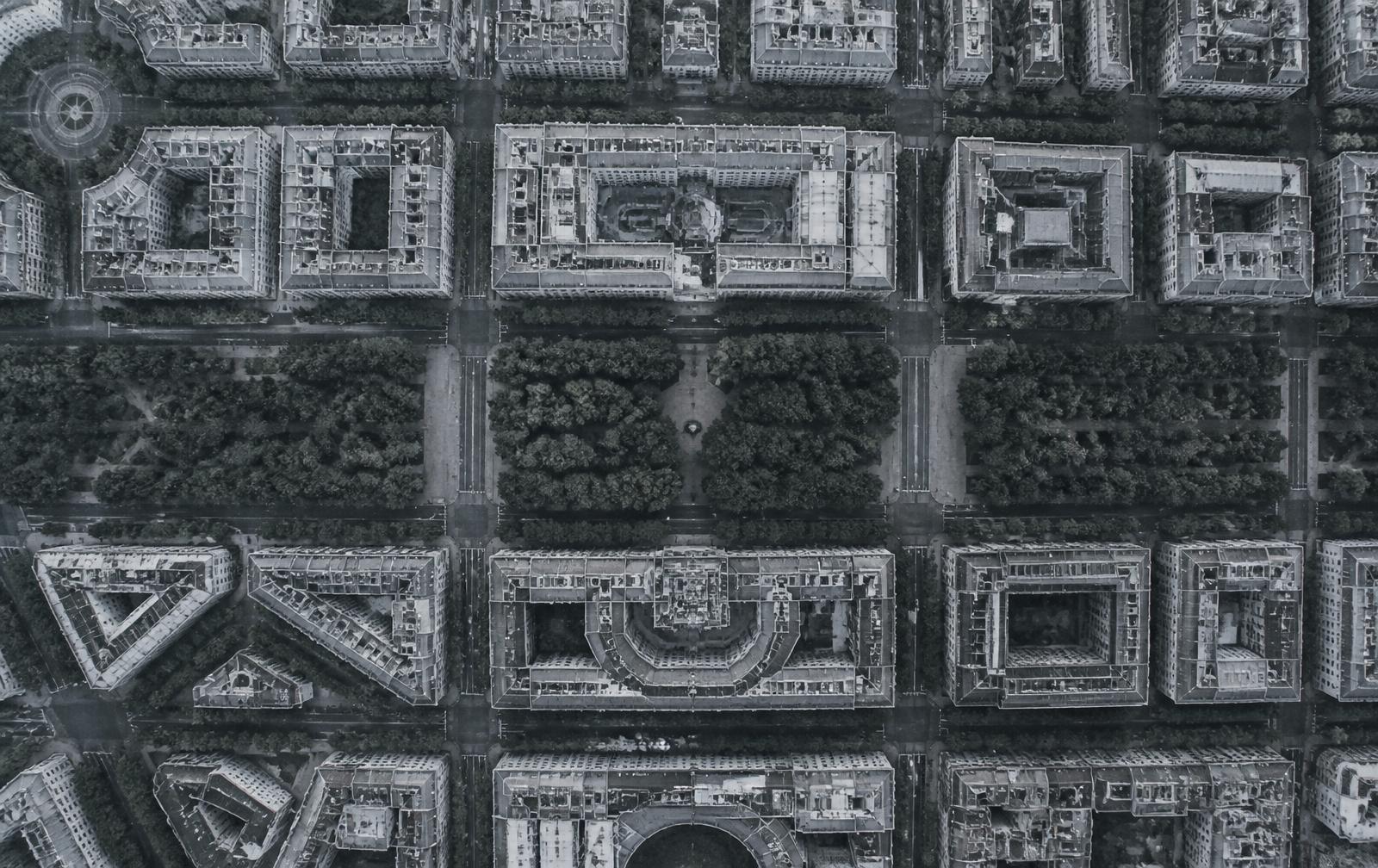 Vista aérea de malha urbana consolidada em São Paulo
